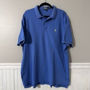 Polo by Ralph Lauren Men’s Short Sleeve Shirt Blue with Yellow Pony Size XXL